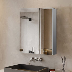 English Elm Corsica Aluminum Led Medicine Cabinet with Defogger Touchscreen and Soft Close Hinges B2731P477799
