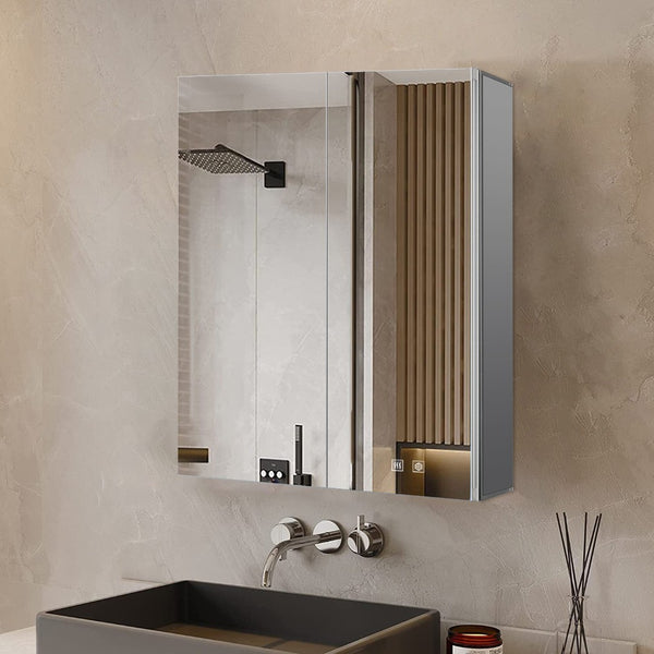English Elm Corsica Aluminum Led Medicine Cabinet with Defogger Touchscreen and Soft Close Hinges B2731P477799