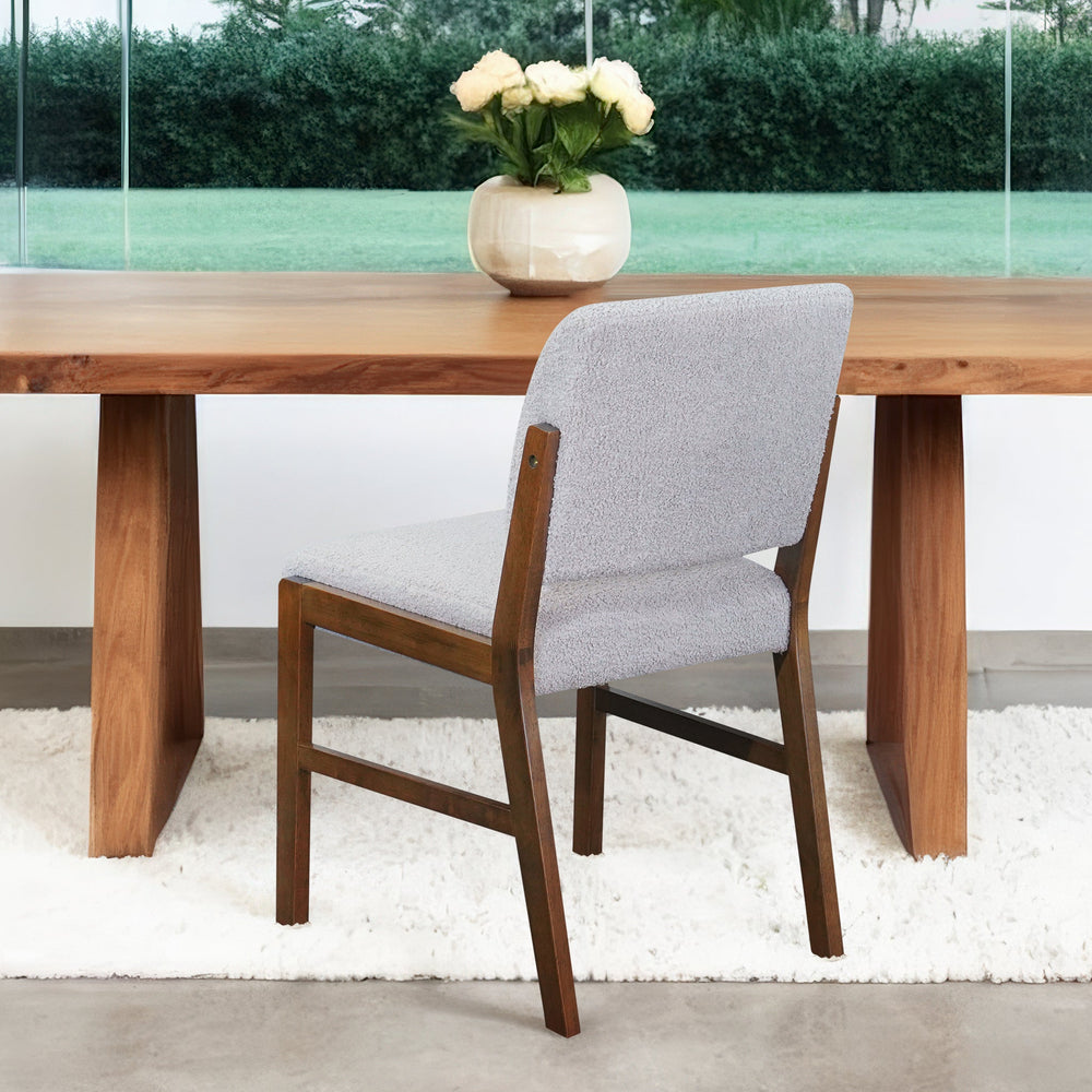 English Elm Ashcroft Furniture - Caldwell Light Grey Boucle Dining Chairs Set of 2 — Plush High-Density Foam, Lumbar Support, Stable Design B183P281180