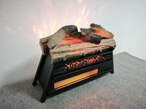 English Elm 23 Inch Infrared Electric Fireplace Insert with 3d Flame Log Set Indoor Heater W1769P203960