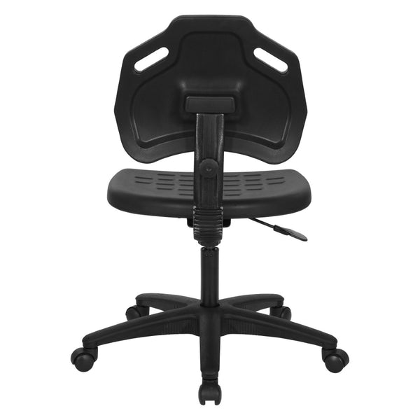 OSP Home Furnishings Armless Task Chair with Lumbar Support Urethane Seat for Modern Office Workstations KH81313