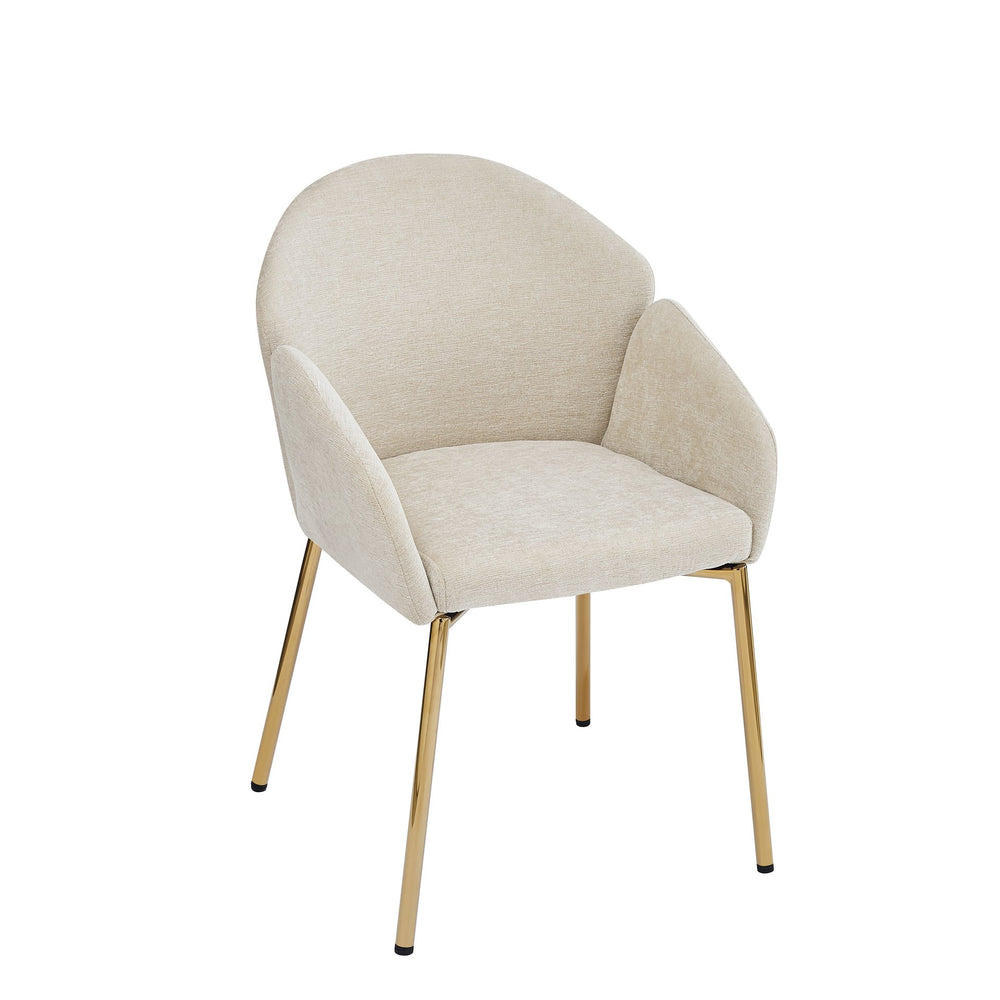 English Elm Christopher Knight Home® - Dining Chair Set Of 2 - Contemporary Beige Upholstered Seating With Metal Frame For Style & Comfort N779P186914M