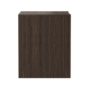 English Elm Linda 24" Nightstand with 2 Smooth-Glide Drawers, Minimalist Low-Profile Design & Warm Wood-Grain Texture Walnut Brown B365P398180