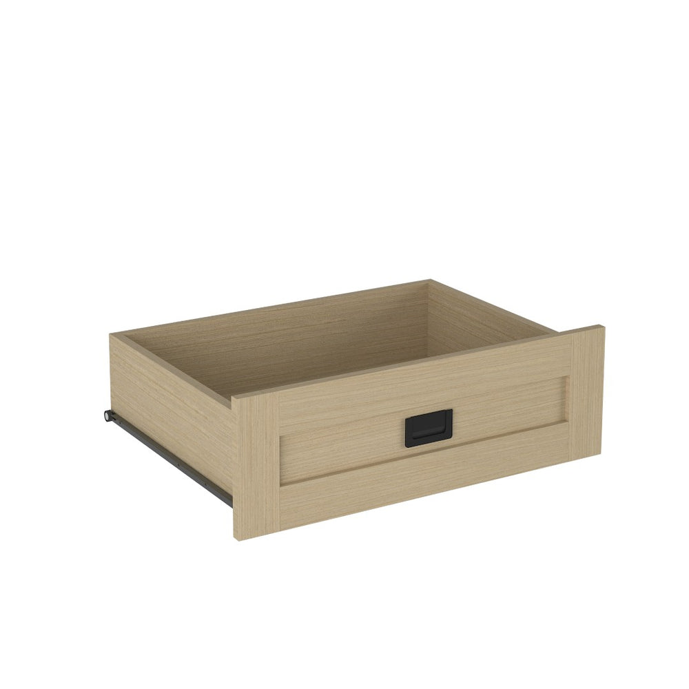 English Elm Tall Bedroom Armoire - Stylish Barn Door Wardrobe With Hanging Rod, Drawers & Open Shelves For Storage W1321S00024-GIGA