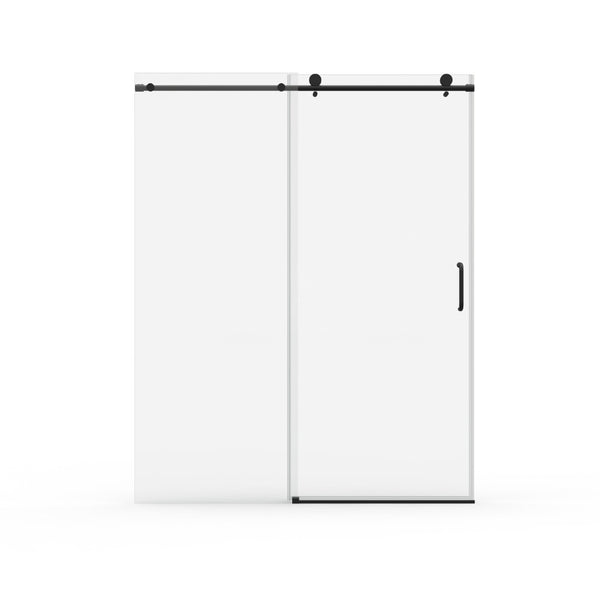 English Elm 25d06 Shower Door Hardware Kit with Handle Rollers Brackets and Anti-jump Knobs Matte Black W1573P416177