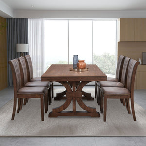 English Elm Wooden Rubberwood Dining Chairs Set of 2 Open Back Upholstered Mid Century Kitchen Seats W2582P188342