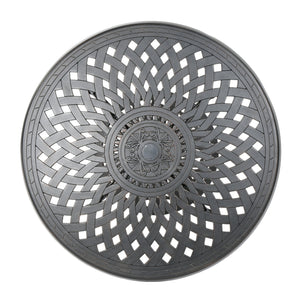 English Elm Christopher Knight Home® - Cast Aluminium 35'' ROUND BAR TABLE Copper Finish Romantic Filigree Outdoor Bistro Height Stable 61072.00