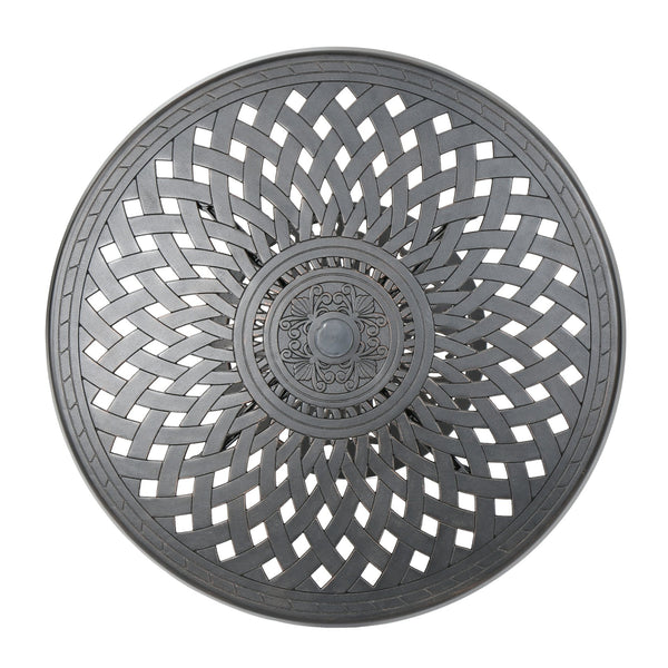 English Elm Christopher Knight Home® - Cast Aluminium 35'' ROUND BAR TABLE Copper Finish Romantic Filigree Outdoor Bistro Height Stable 61072.00