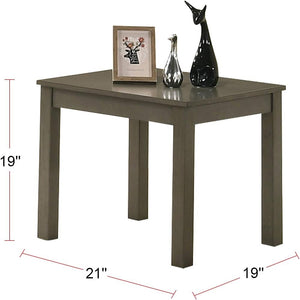English Elm Dark Gray 3-Piece Coffee & End Table Set – Elegant Rubberwood Living Room Accent, Sturdy, Stylish B011P237489