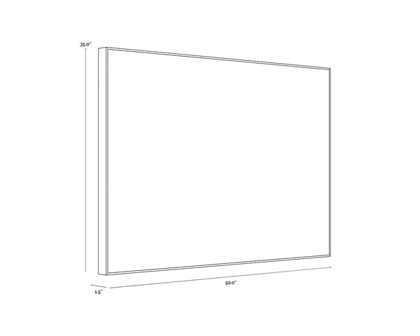 Sunpan Picture Urban Landscape Polaroids Wall Art - Black & White Framed Decor for Modern Spaces 50"x35"