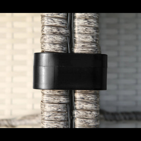 English Elm Fully Assembled 6-Piece Outdoor Hdpe Wicker Seating Group With Cushions For Stylish Relaxation B120S00157