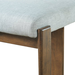 English Elm Modern Linen Upholstered Counter Stools Set of 2 with Rubberwood Legs for Kitchen Island Light Grey,Walnut N762P395711G