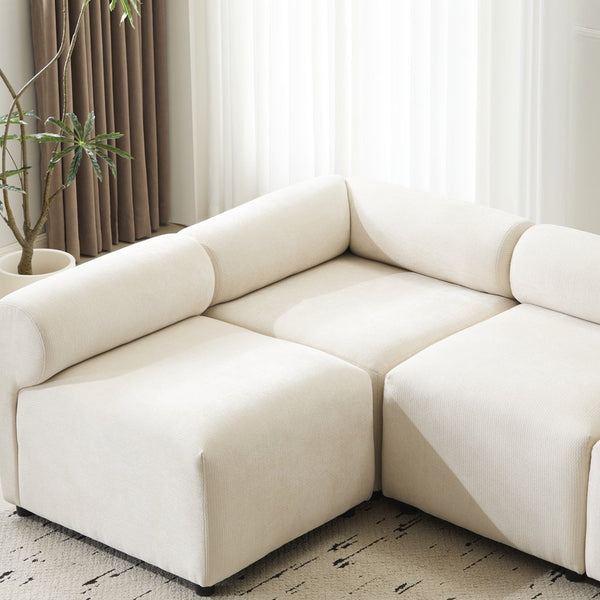 English Elm Christopher Knight Home® - Evelyn 114 In. Modular Sectional Sofa - Customizable 6-Piece Chenille Couch For Modern Living Spaces N773IS00025B