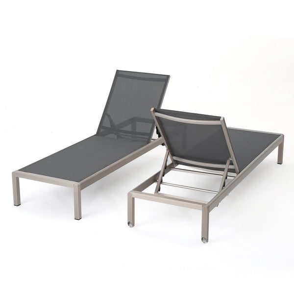 English Elm Christopher Knight Home® - Cape Coral Kd Chaise Lounge Set - Lightweight, Adjustable, Rust-Resistant For Ultimate Outdoor Relaxation 59993.00MSHMP2