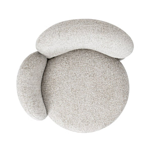 English Elm Jennifer Taylor Home - Duo 31.5" Laf One-Arm Swivel Accent Chair - Modern Multi-Greige Chenille For Stylish Comfort B2719P238280