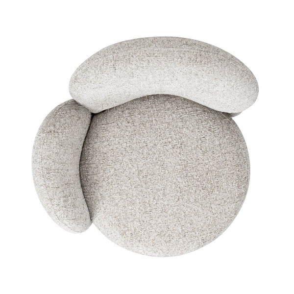 English Elm Jennifer Taylor Home - Duo 31.5" Laf One-Arm Swivel Accent Chair - Modern Multi-Greige Chenille For Stylish Comfort B2719P238280