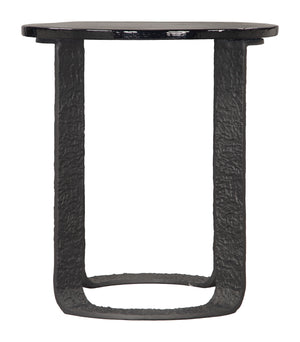 Zuo Modern Divin Side Table Black - Modern Recycled Glass & Aluminum Design For Chic Living Spaces & Decor Black Recycled Sand Cast Glass,Aluminum 110616-zuo-modern