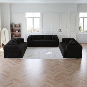 English Elm 78.7-Inch Convertible Sleeper Sofa Bed - Chenille Folding Couch With Pillow, Side Pocket & No Assembly W834S00534