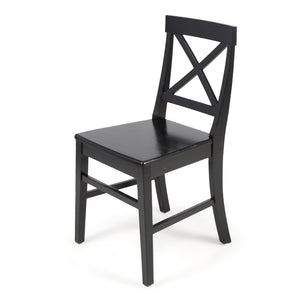 English Elm Christopher Knight Home® - Roshan Farmhouse Acacia Wood Dining Chairs, Set Of 2 - Rustic Black, Durable Comfort For Every Meal 62888.00BLK