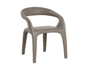 Sunpan ATIKA Dining Armchair - Sculpted Comfort and Modern Minimalism for Your Contemporary Space Taupe 112411