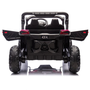 English Elm 24v Two Seat Kids Electric Utv with Parental Remote Suspension Off Road Ride On Pink W1578P184801
