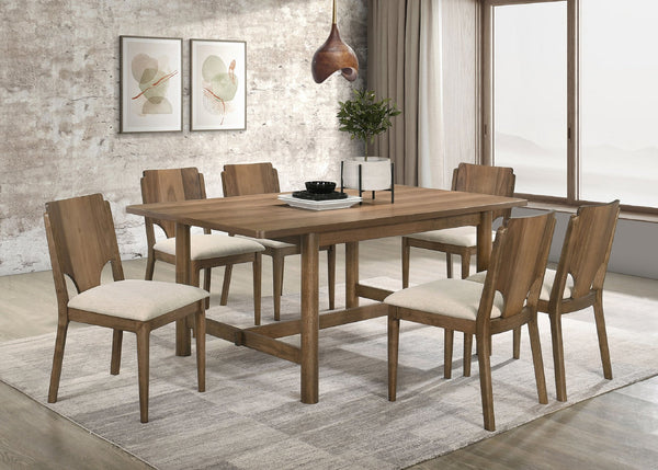 English Elm 2pc Mid-century Dining Side Chairs with Foam Padded Seats and Spindle Back in Neutral Wheat Upholstery Beige,Walnut 39.17 L x 20.5 W x 11.81 H B011P301348