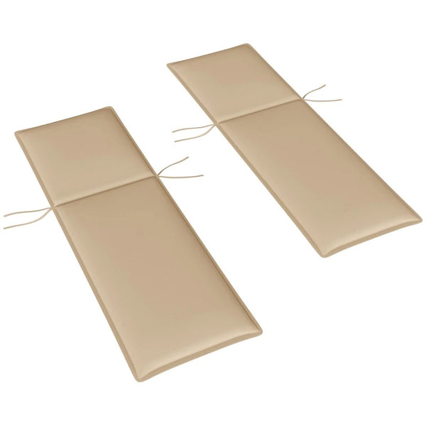 English Elm Beige Chaise Lounge Cushion Set of 2 Upf 50 Polyester Foldable Outdoor Patio Pad T3971P443437