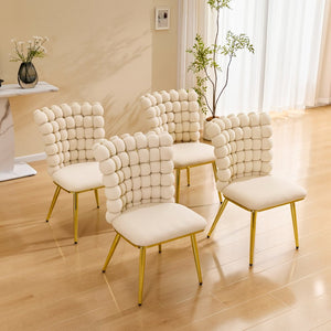 English Elm Luxury Velvet Bubble Tufted Swivel Chair Gold Frame Glam Accent Seat W3875P457865
