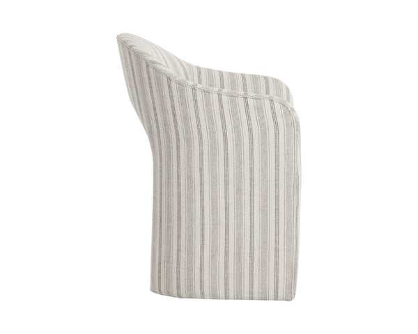 Sunpan ANAYA Dining Armchair - Timeless Comfort and Style with Elegant Arched Silhouette for Versatile Use Cream 112571