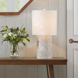 INK+IVY Ashbourne Transitional Embossed Floral Resin Table Lamp FB153-1174 Ivory