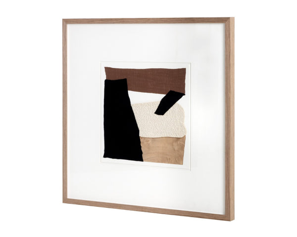 Sunpan FAMILY DYNAMICS II - 40" Tactile Art Piece in Dark Brown Frame for Dynamic Wall Decor & Style A0423