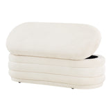 OSP Home Furnishings Clifford Storage Bench Snow Sherpa