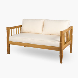 English Elm 4-piece Outdoor Acacia Wood Conversation Set with Deep Seating and Teak Finish Patio SD100002AAD