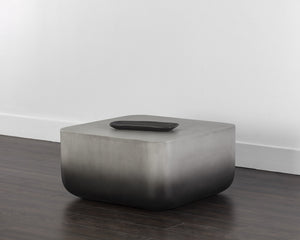 Sunpan Strut Contemporary Concrete Coffee Table with Unique Design for Modern Living Spaces and Outdoors Black Ombre