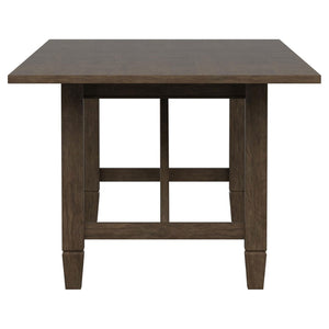 English Elm Jamie 9 Piece Trestle Dining Set with Rattan Back Chairs and Mahogany Veneer Finish B062S01596