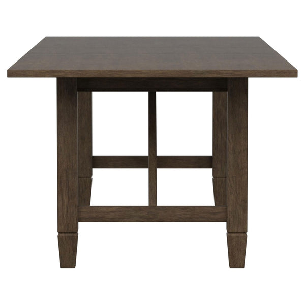 English Elm Jamie 9 Piece Trestle Dining Set with Rattan Back Chairs and Mahogany Veneer Finish B062S01596