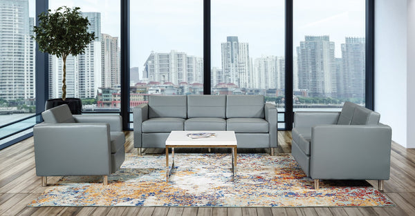 OSP Home Furnishings Pacific Sofa Couch Black