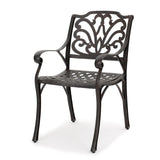 Christopher Knight Home® - Noble House - Alfresco Outdoor Bronze Cast Aluminum Dining Chairs (Set Of 2)