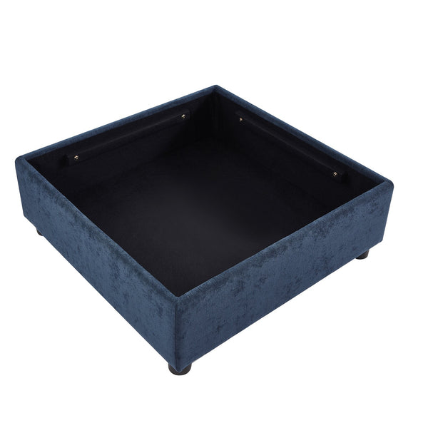 English Elm U_Style Large U-Shaped Modular 6-Seater Sofa with Storage, Convertible Sofa Bed, Removable Covers, Modern Comfort and Durable Frame Dark Blue WY000447AAC