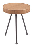 Stuart Side Table Natural 109593 Zuo Modern