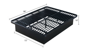 English Elm Modern California King Metal Bed Base 16" Height – Heavy-Duty Durable Frame 72"x86" Sleek Black Support System B009P244676