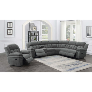 English Elm Divine Six Piece Chenille Reclining Sectional with Tufted Cushions for Living Rooms B062S01411