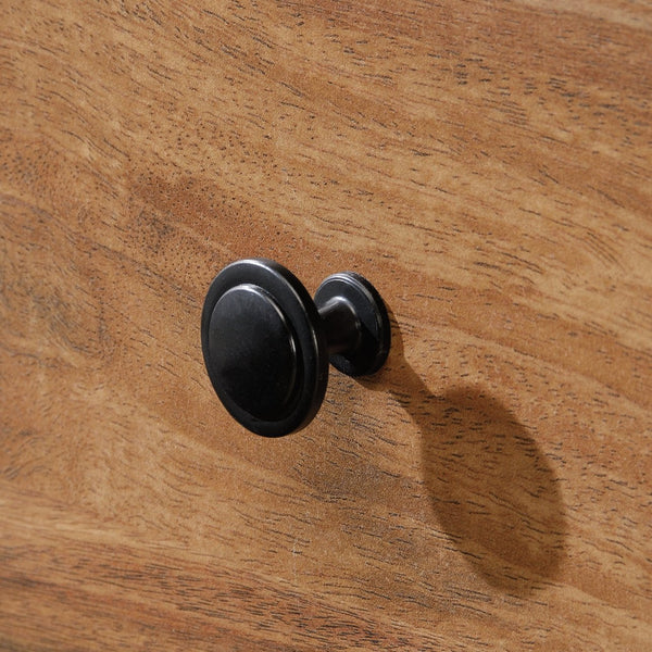 English Elm Dresser, Modern Brown Finish With Industrial Metal Frame And Open Shelves For Stylish Storage Solutions B356P367907