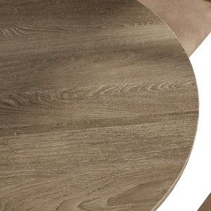 English Elm Modern Farmhouse Round Dining Table - 45.7" Solid Rubberwood, Rustic Gray Finish For 4-6 Seats W2537P168454