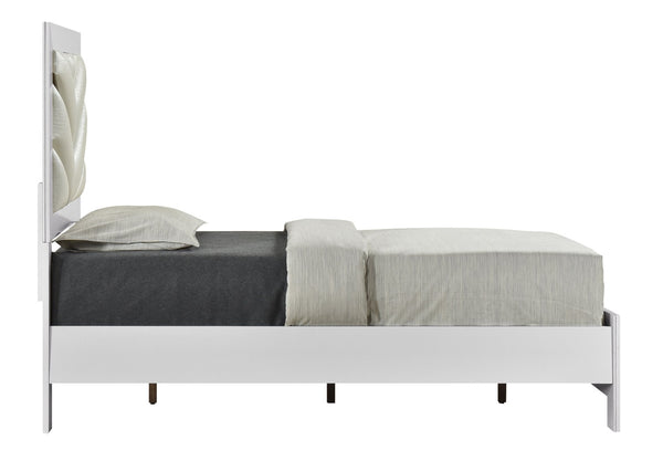 English Elm Moreland Twin Bed Faux Leather Headboard White Laminate Finish for Teen Rooms B078P497904