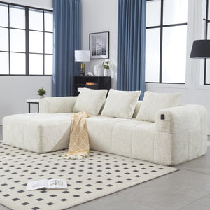 English Elm United We Win Modular L-Shaped Sectional Sofa - Soft Chenille, Tool-Free Setup, Modern Design & Storage W1568S00150-GIGA