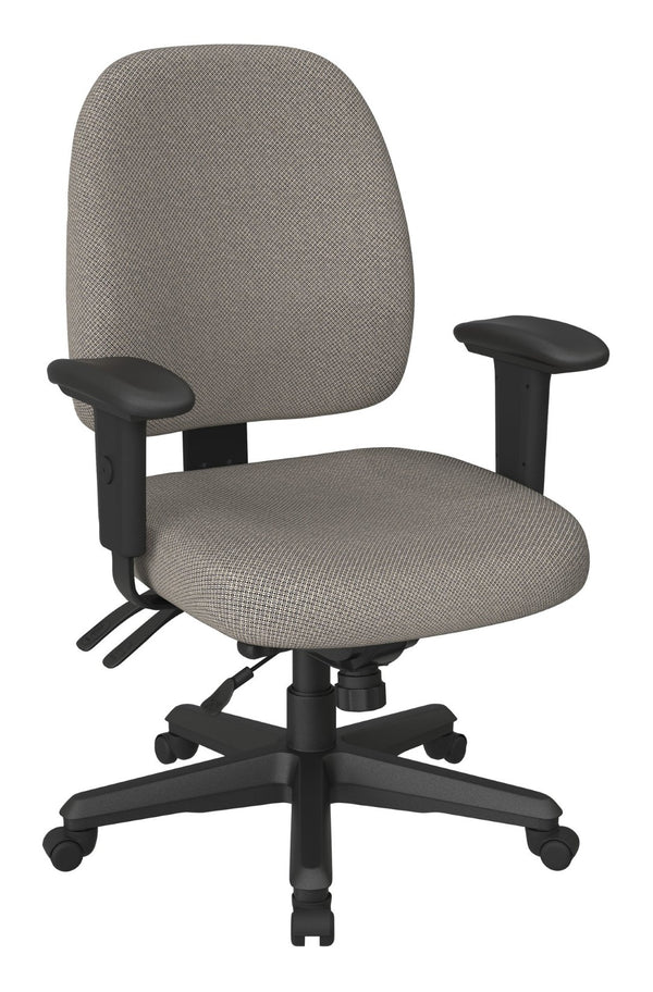 OSP Home Furnishings Ergonomics Chair Adjustable Lumbar Support Office Seat with Padded Cushion and Greenguard Certified Gold Dust 43808-294