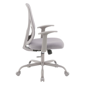 OSP Home Furnishings Ventilated Ergonomic Mesh Office Chair with Lumbar Support and Cushioned Fabric Seat EM14623-2