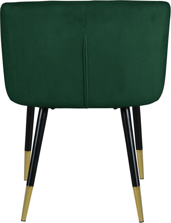 English Elm 1pc Velvet Barrel Back Accent Chair Gold Nailhead Trim Glamorous Curved Seat Green B011P496763