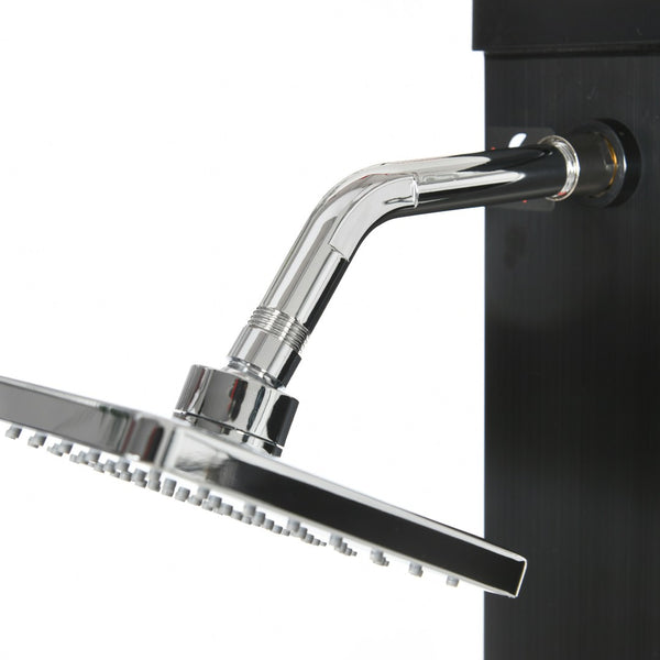 English Elm Outsunny 10.6 Gallons Solar Heated Shower - Adjustable Head, Foot Rinse & Easy Setup For Outdoor Fun W2225P200681-GIGA